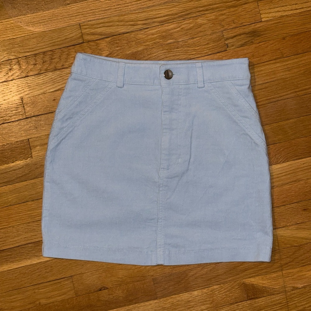 Forever 21 Light Blue Corduroy Skirt (Size S)